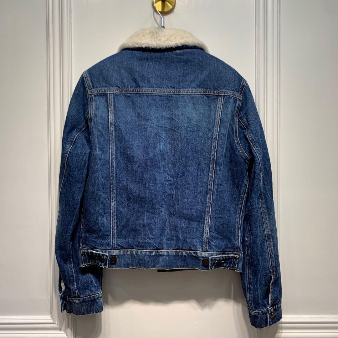 Shop Saint Laurent Make An Old Denim Coat In Blue