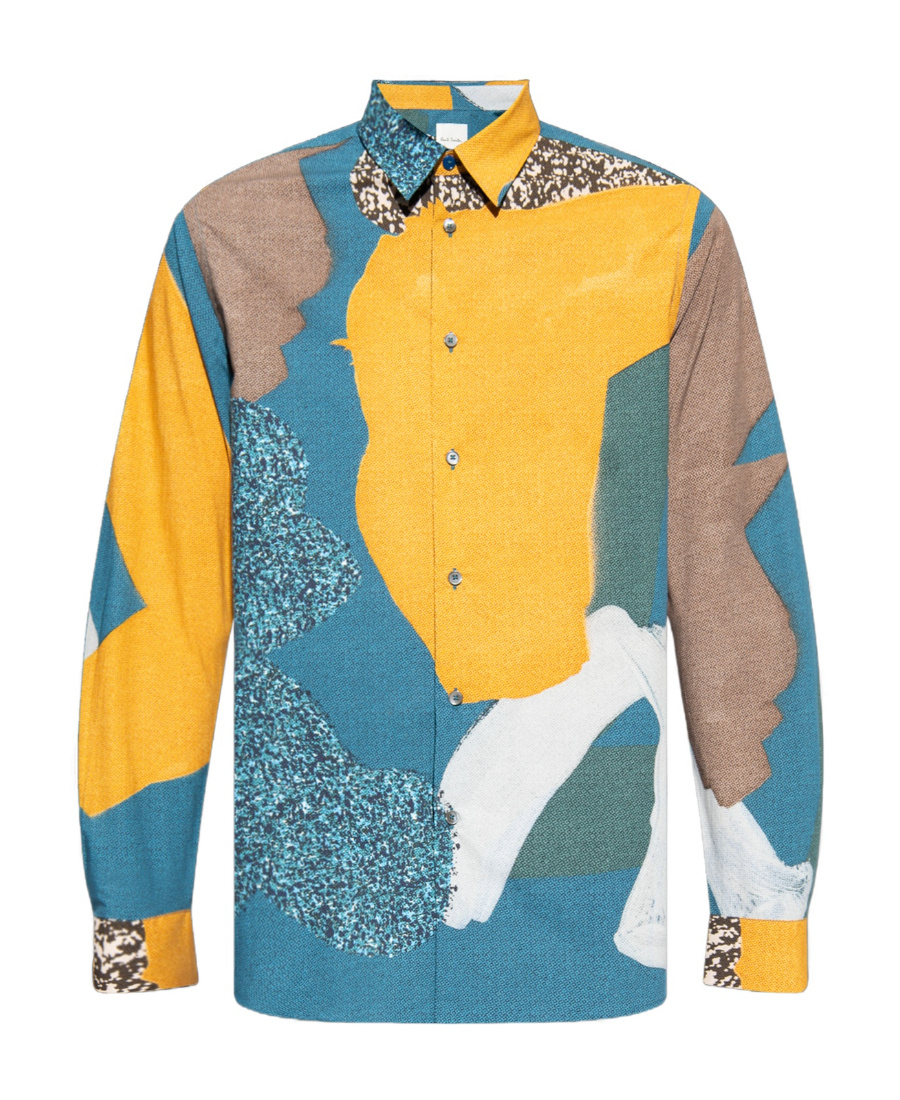 Shop Paul Smith Rug-print Cotton Shirt In Multicolor