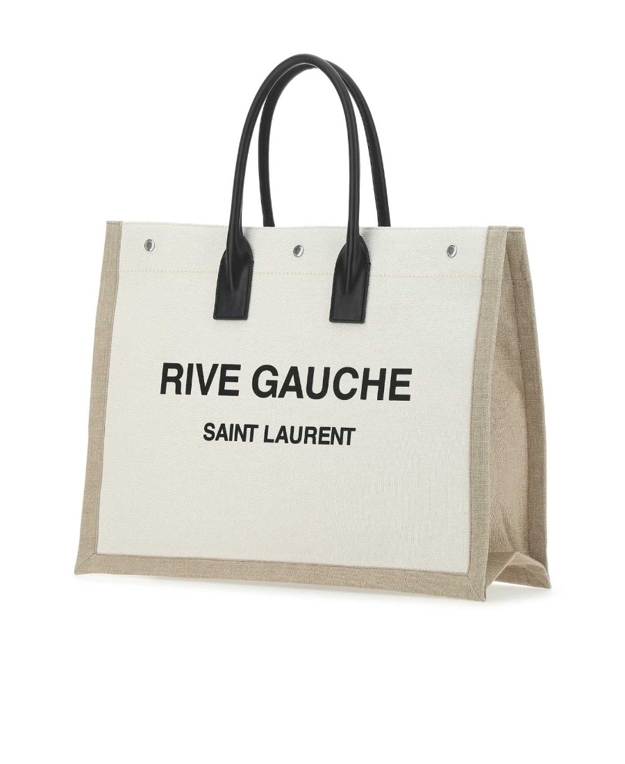 Saint Laurent Rive Gauche Tote Shopping Bag In White