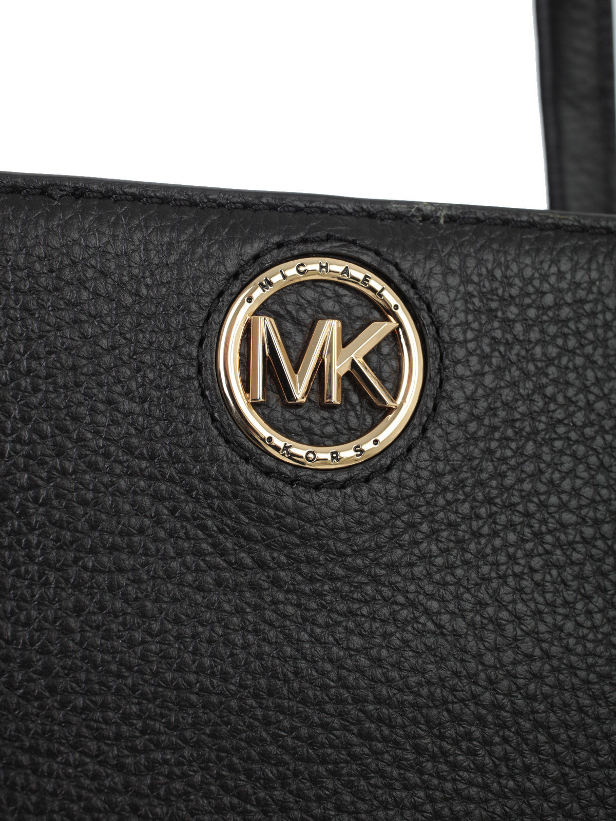 Shop Michael Michael Kors Carmen Pebbled-leather Tote Bag In Black