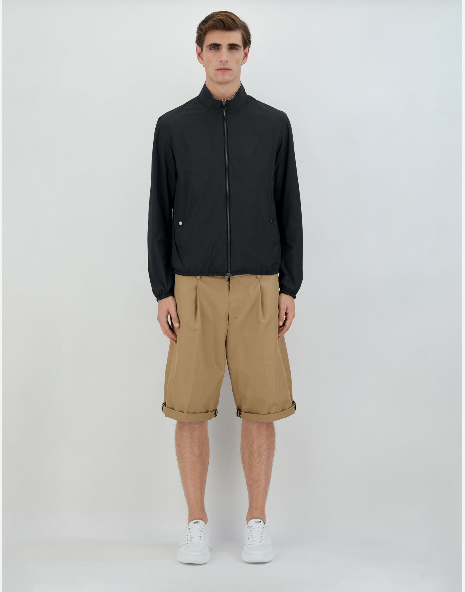 Herno Reversible Lightweight Jacket In Black