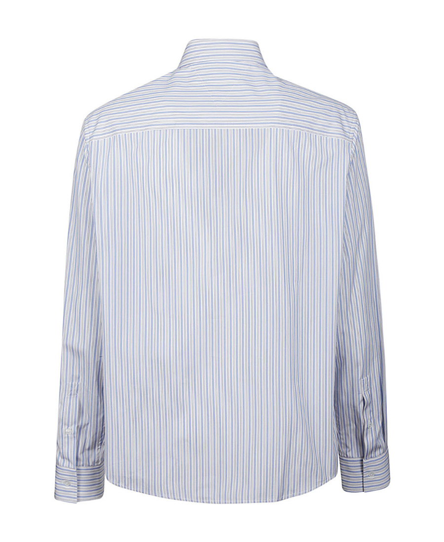 Bottega Veneta Striped Long-sleeve Shirt In Blue
