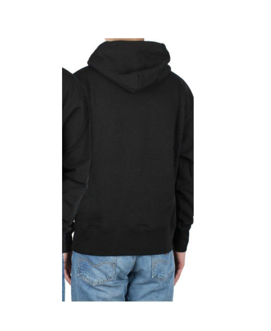 Msgm Logo-print Cotton Hoodie In Black