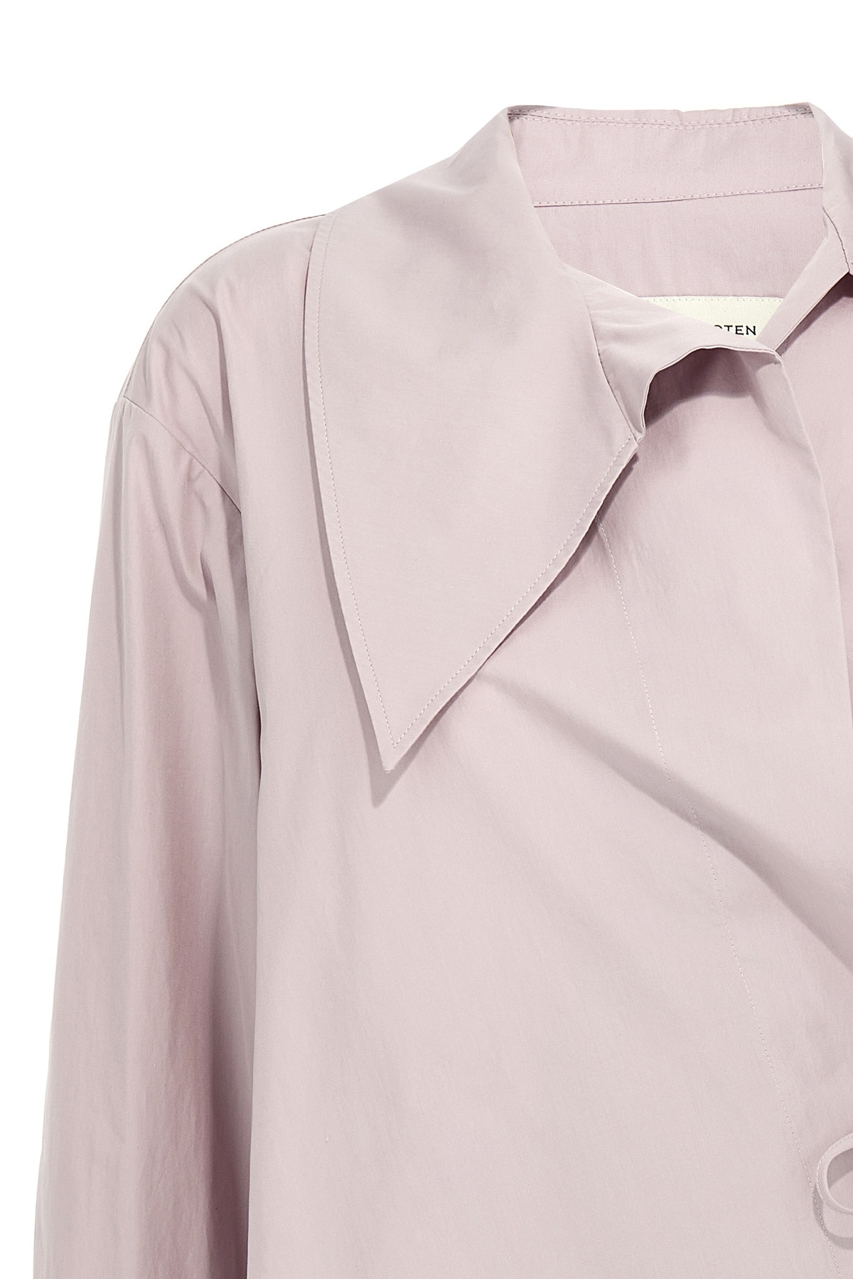 Dries Van Noten Wrap Design Shirt With Pleated Back In Pink