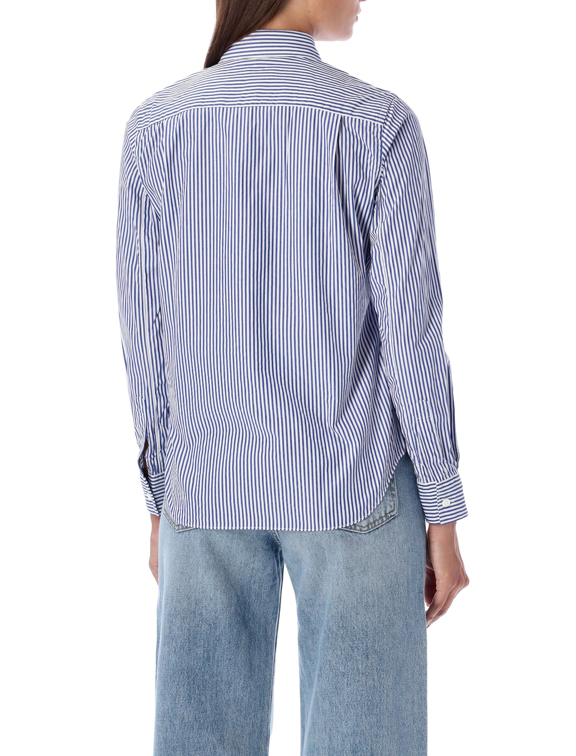 Comme Des Garçons Play Pixel Red Heart Shirt For Women In Blue