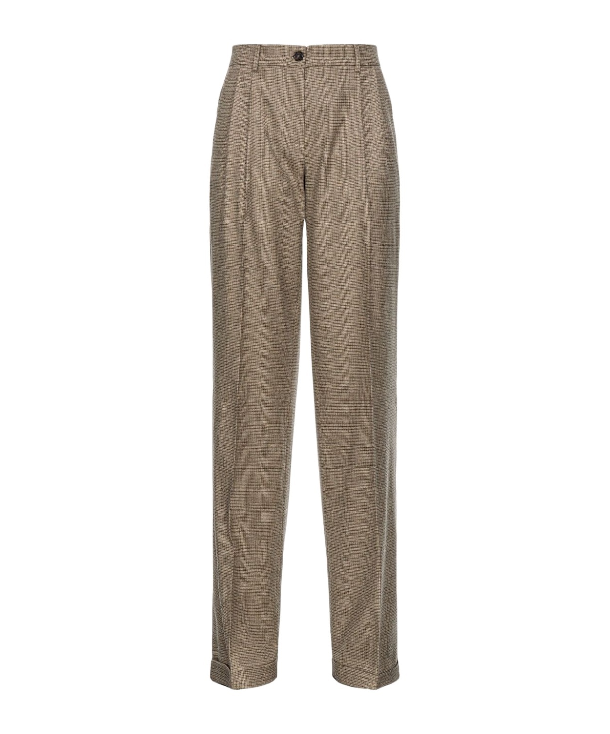 Pinko Vasetto Wide Leg Trousers In Brown