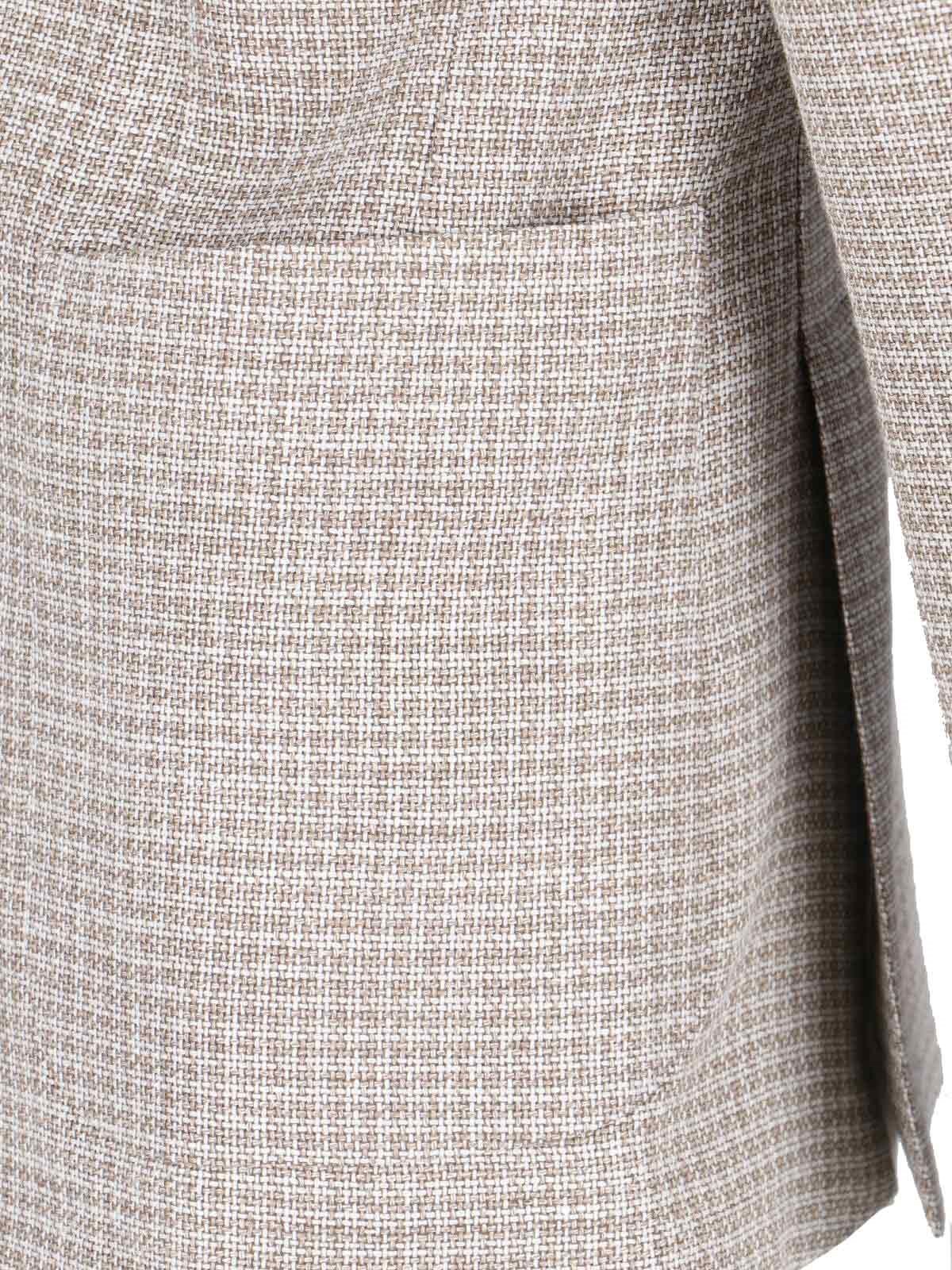 Zegna Single-breasted Check Blazer In White