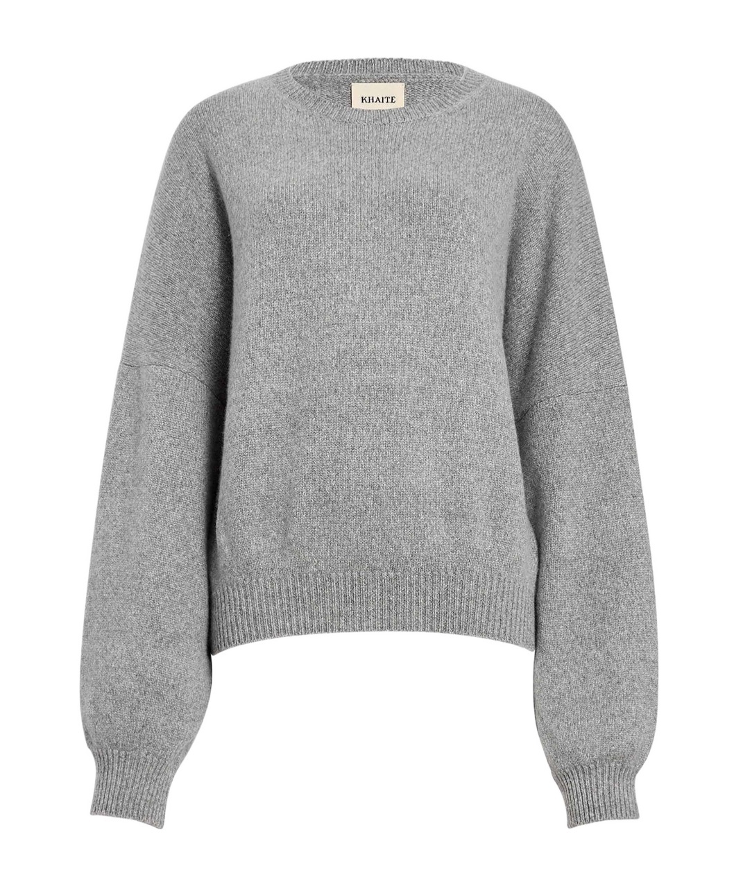 Khaite Margaux Cashmere Crewneck Sweater In Gray