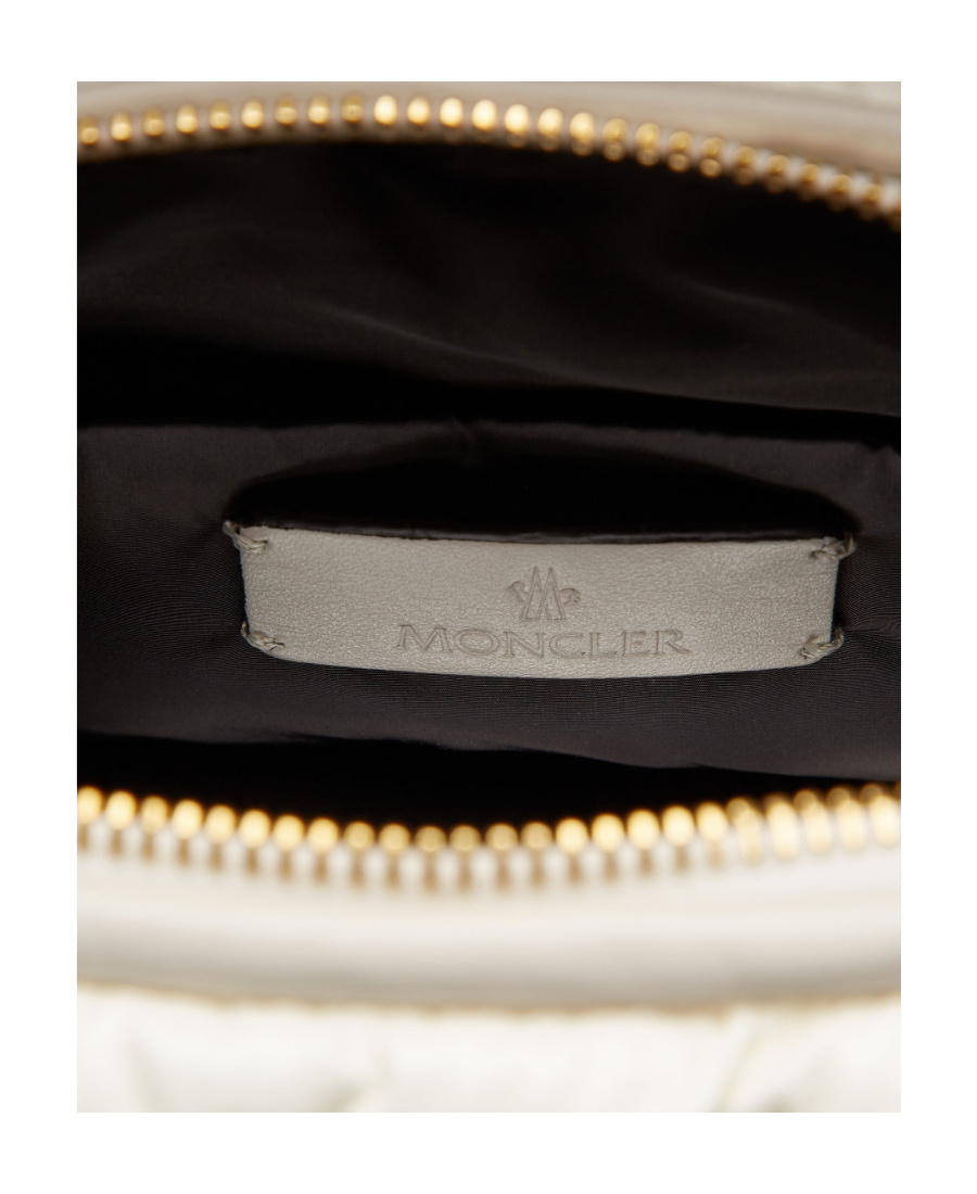 Moncler Delilah Quilted Shoulder Bag In White