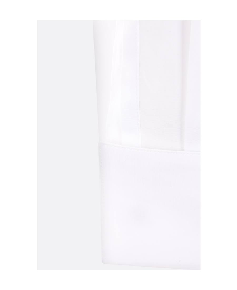 Saint Laurent Long-sleeve Cotton Poplin Shirt In White
