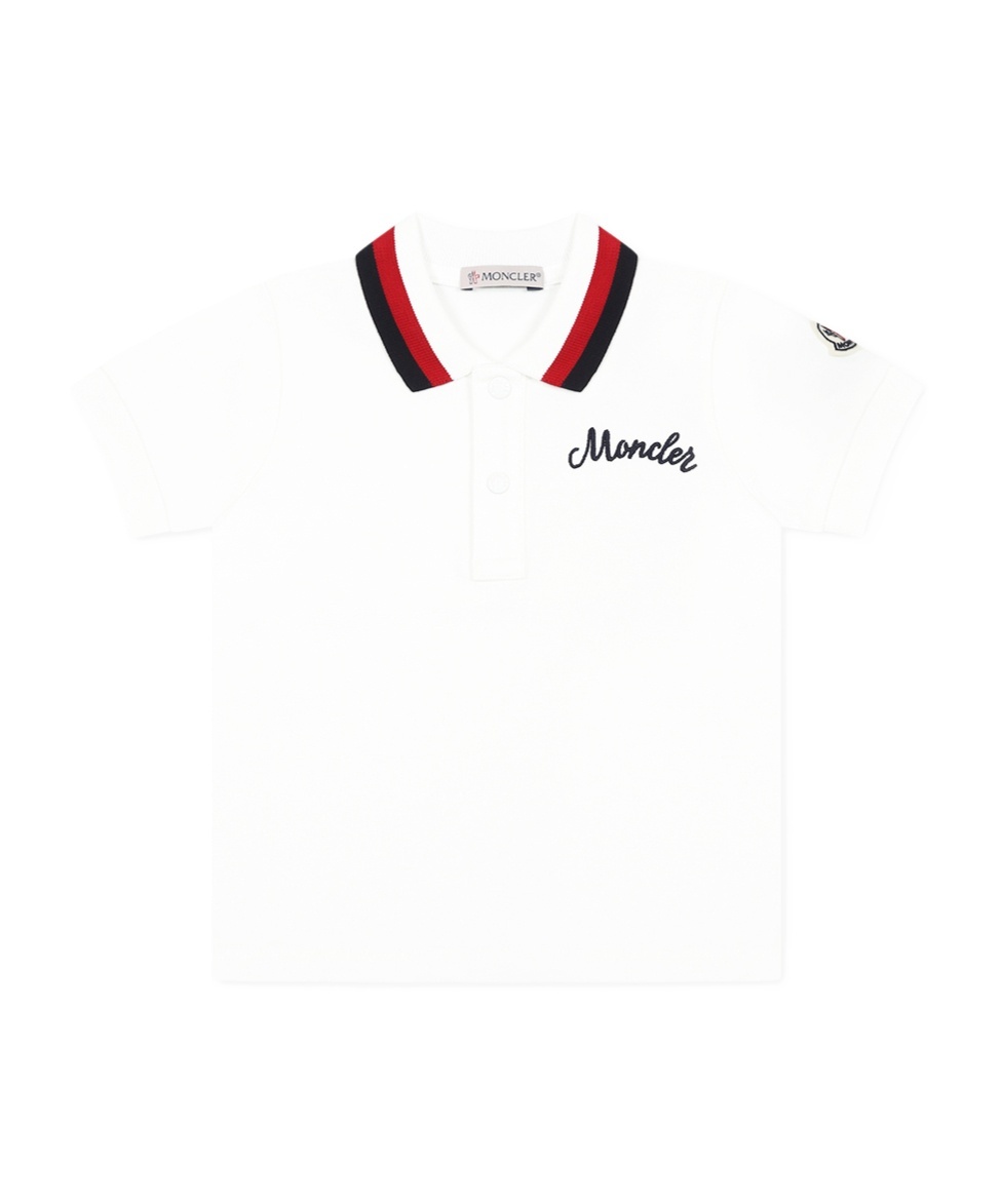 Moncler Short-sleeved Polo Shirt In White
