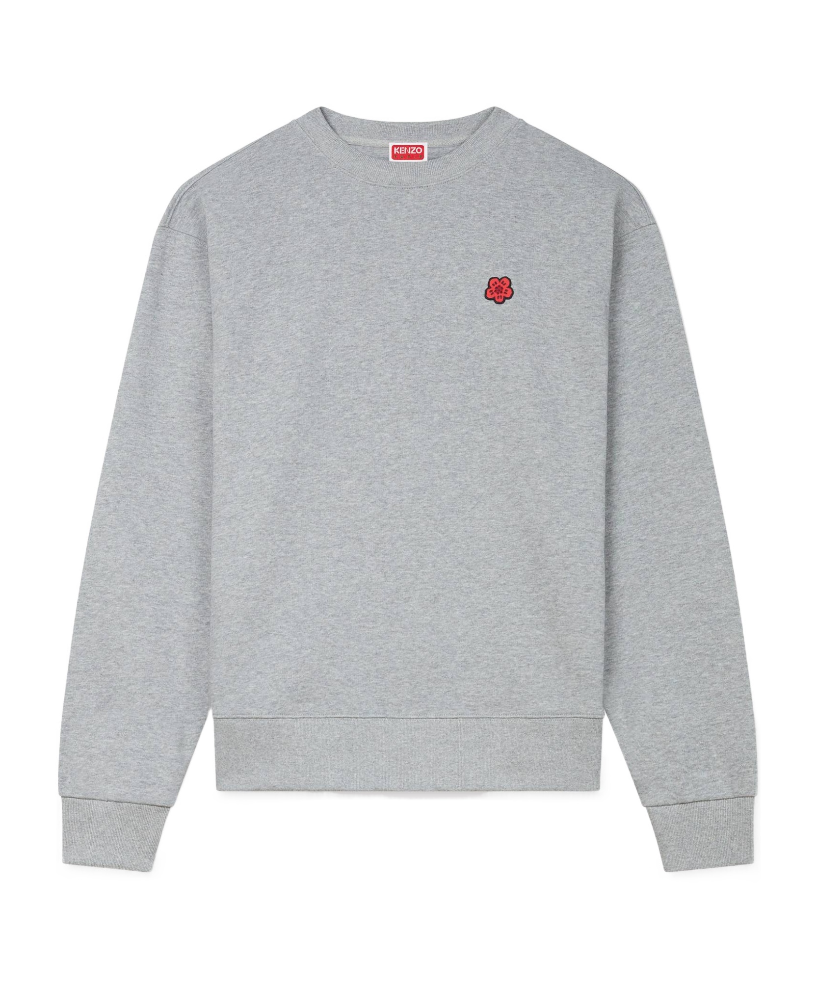 Kenzo Boke Flower Embroidered Sweatshirt In Gray