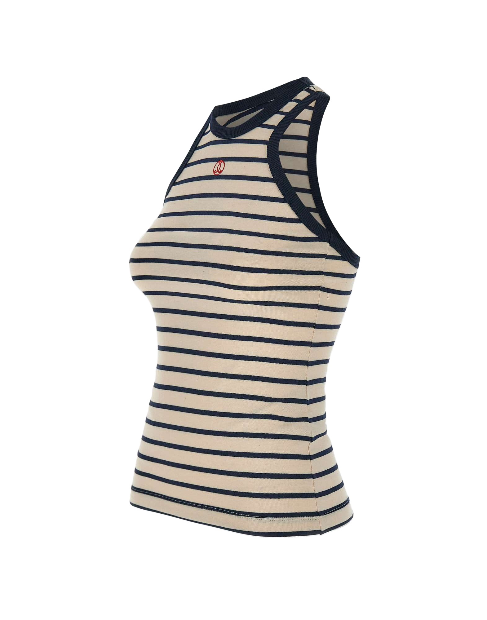 The Seafarer Striped Vest In Nude