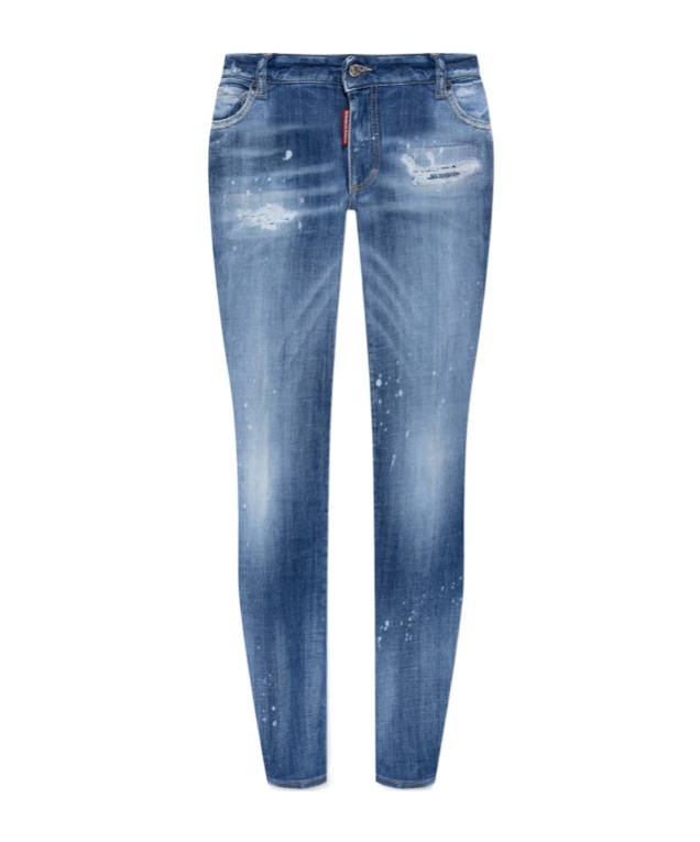 Dsquared2 Denim Trousers With Belt Loops In Blue