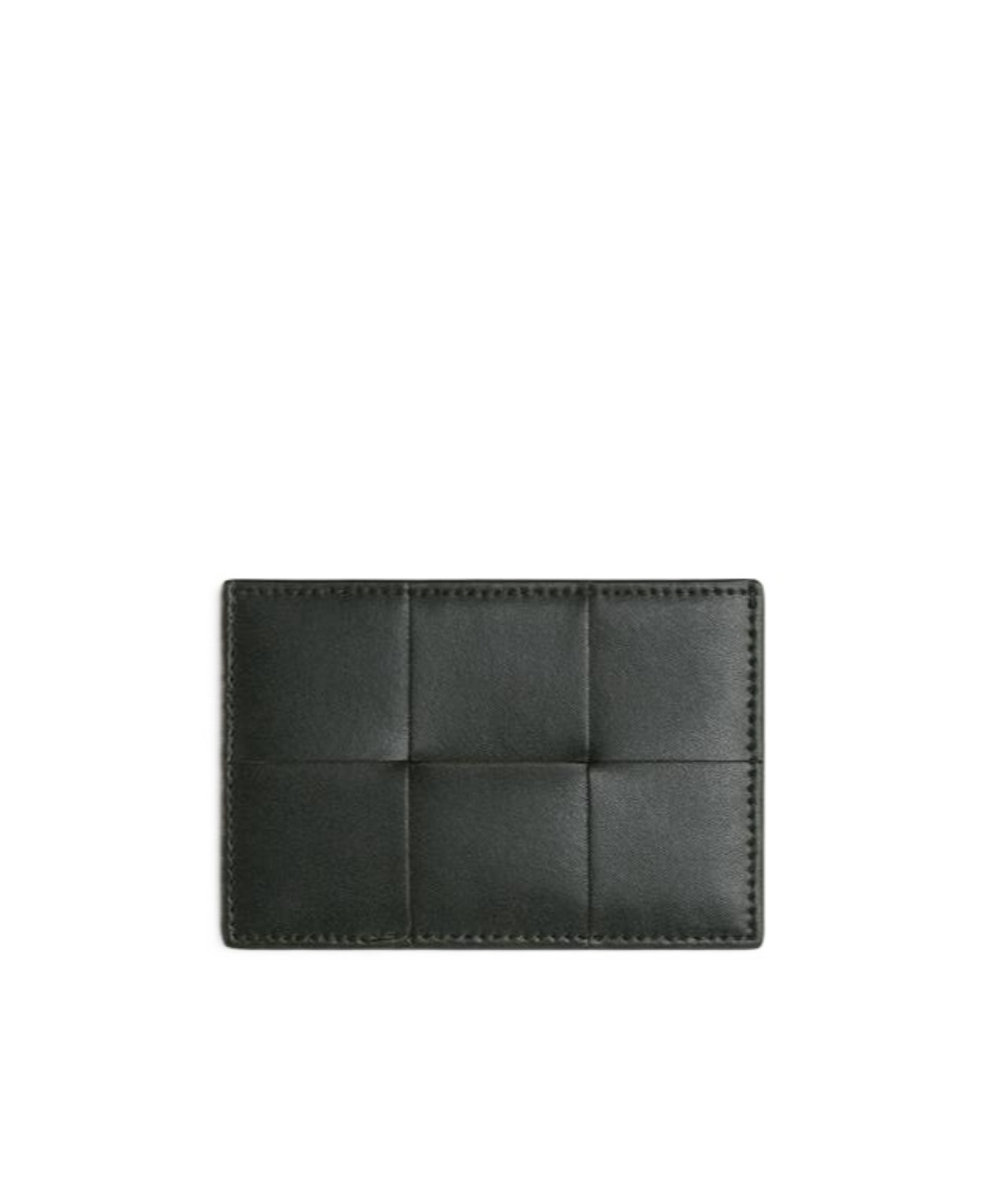 Shop Bottega Veneta Cassette Credit Card Case In Black