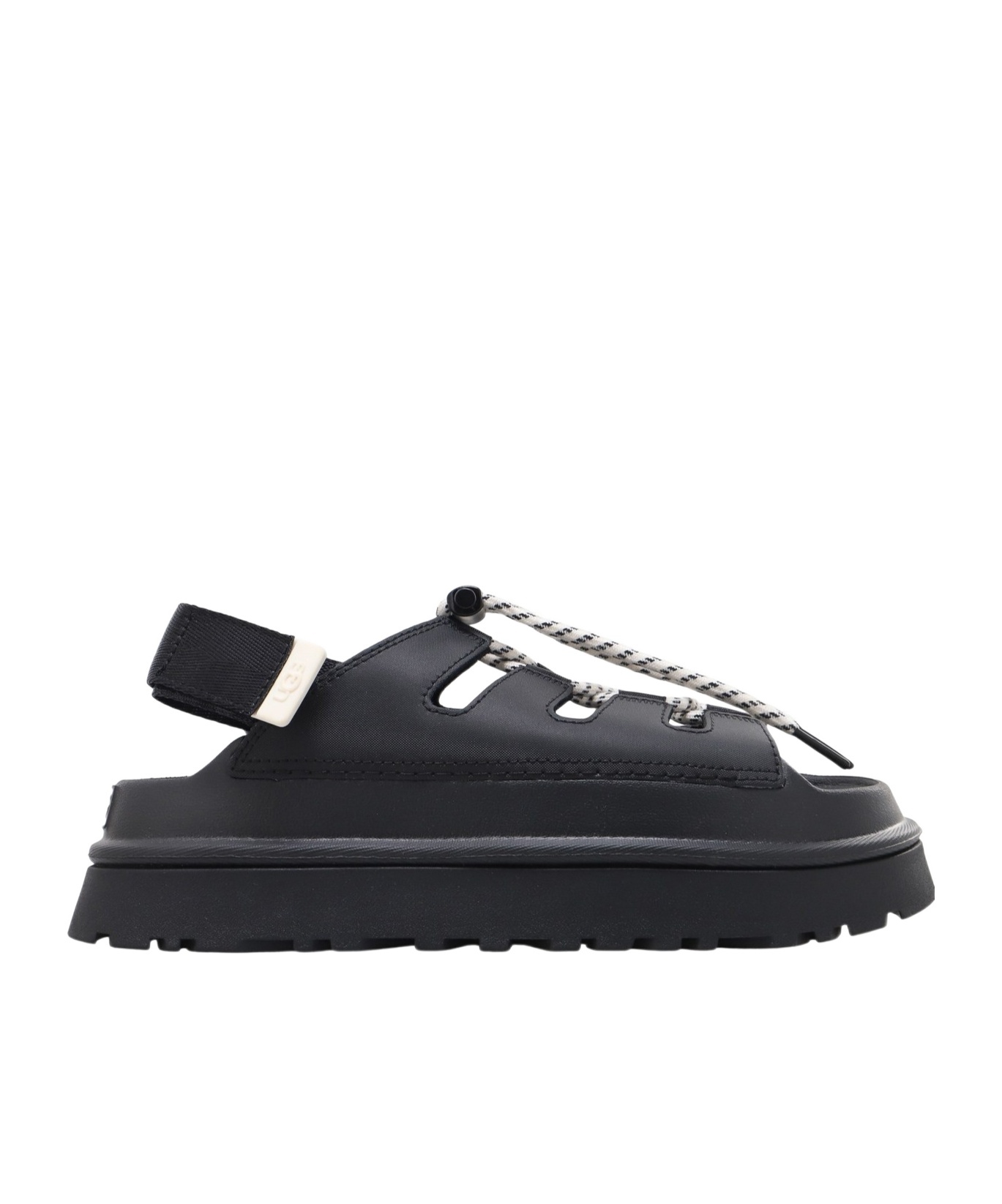 Ugg Goldenglow Lace-up Platform Sandals In Black