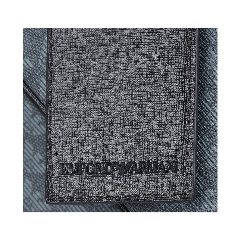 Emporio Armani Logo Details Satchel In Gray