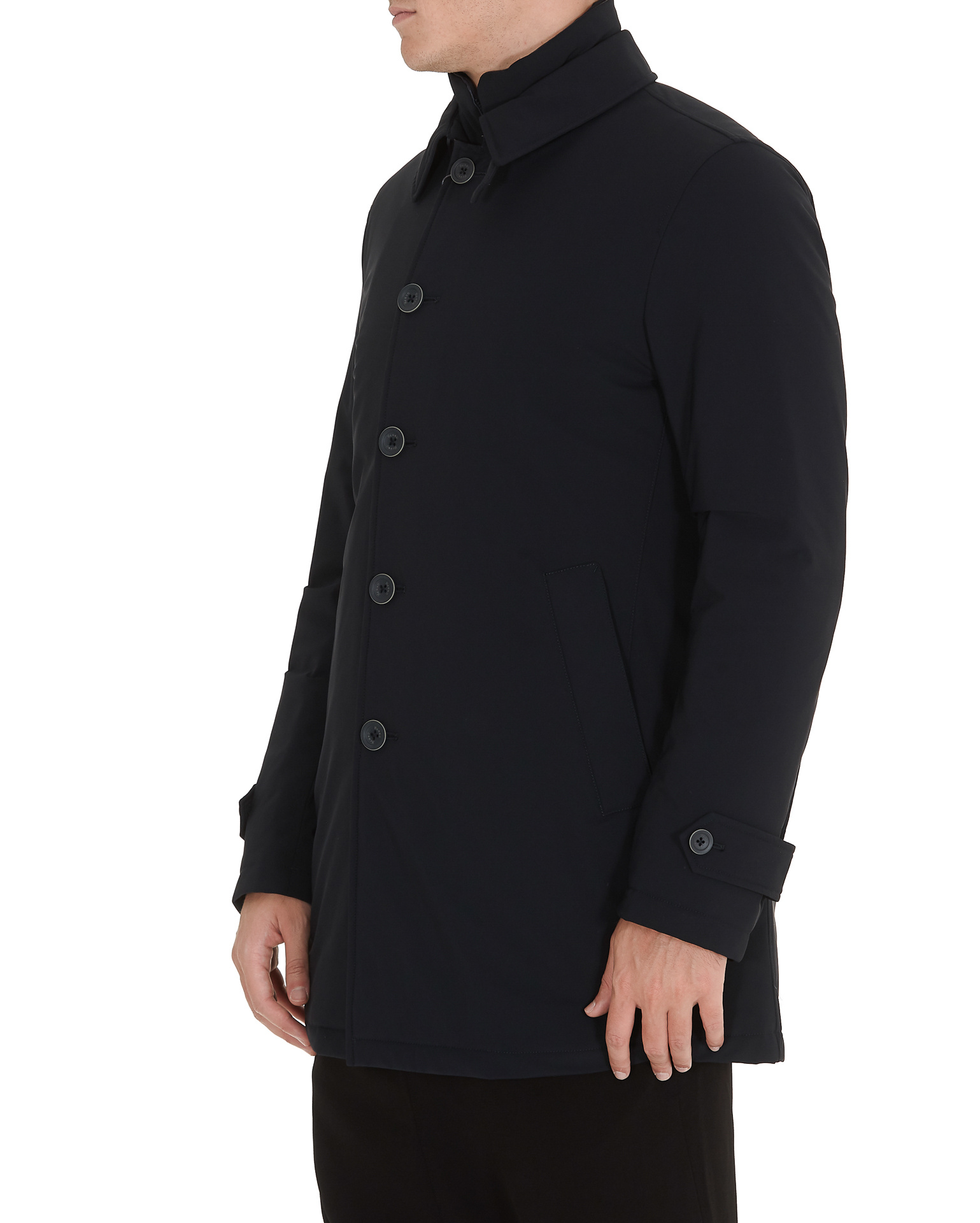 Herno Trench Coat In Washington In Blue