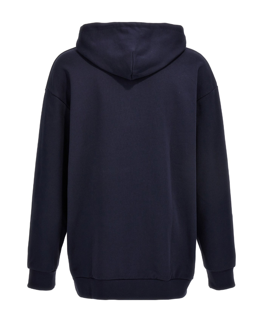 Apc A.p.c. Milo Hoodie With Flocked Logo Print In Black