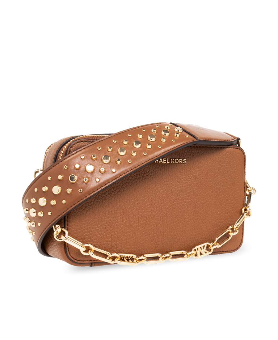 Michael Michael Kors Small Logo-lettering Camera Bag In Brown