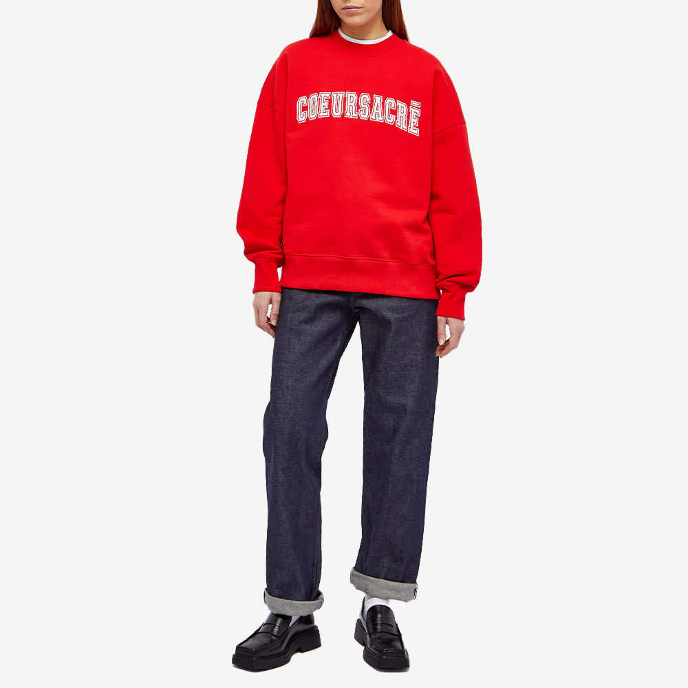 Ami Alexandre Mattiussi Graphic-print Cotton Sweatshirt In Red