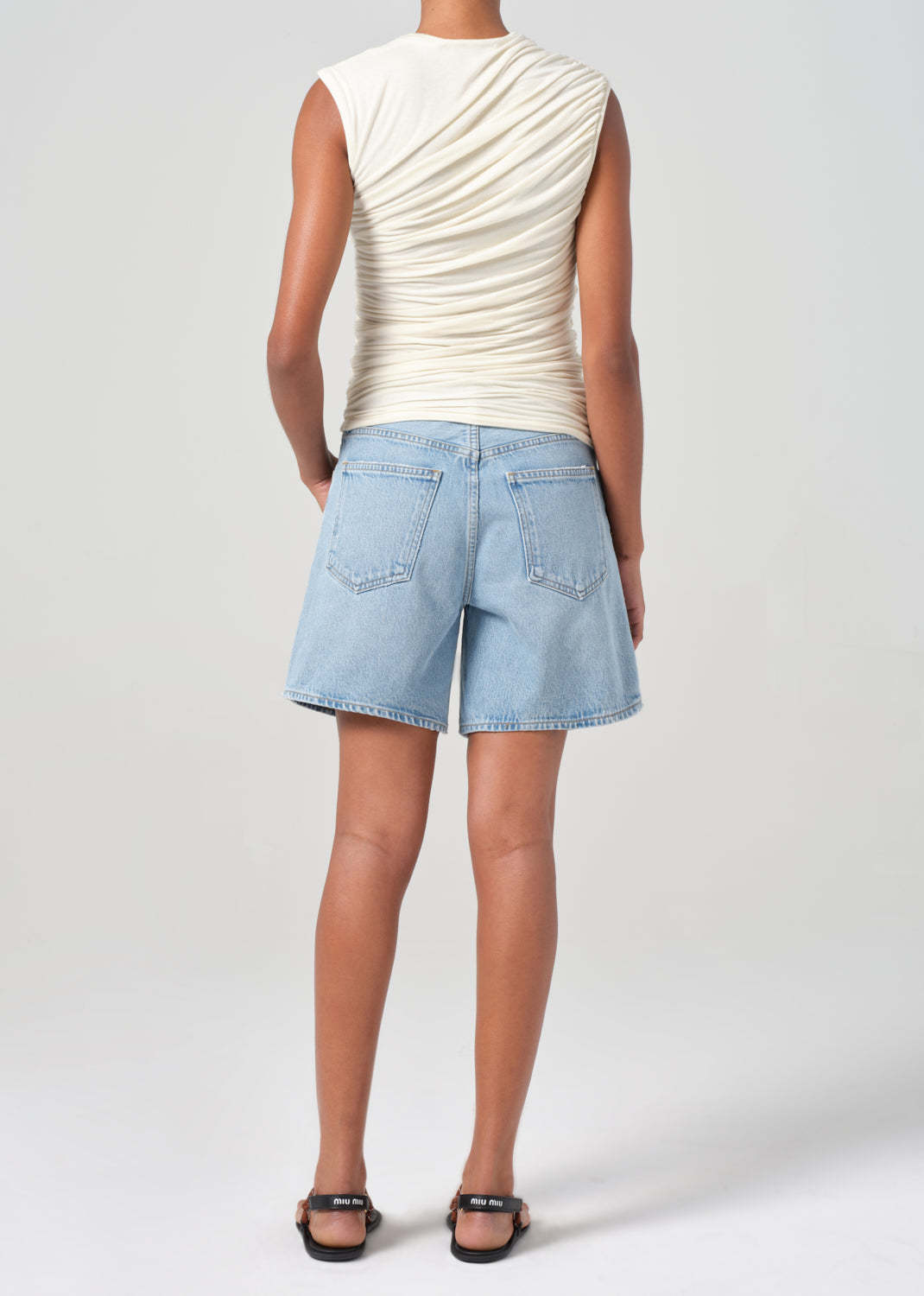 Agolde Dame Shorts In Blue