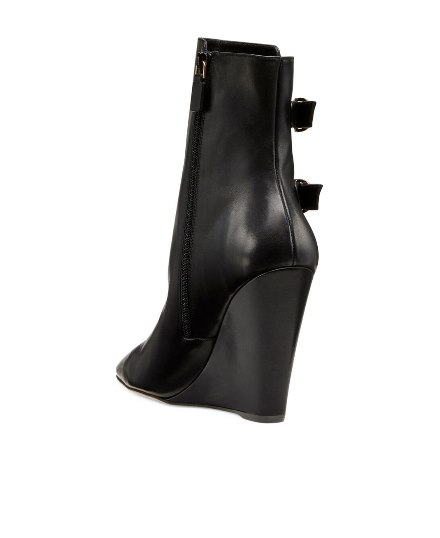 Stuart Weitzman Pointed-toe 100mm Wedge Boots In Black