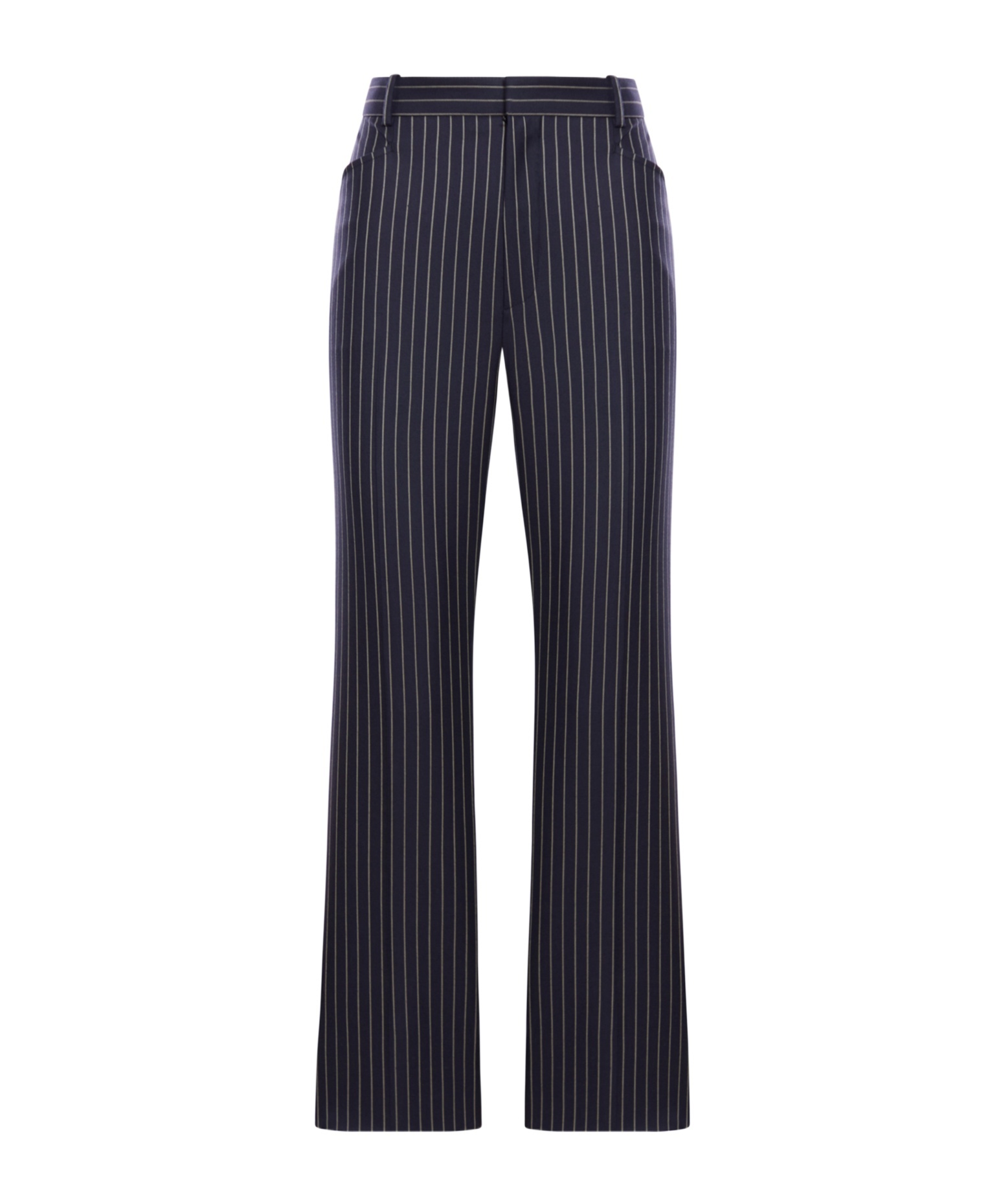 Tom Ford Women Navy Blue Wool Striped Trousers, 28 Luxury Pants For Women Darveys In Black