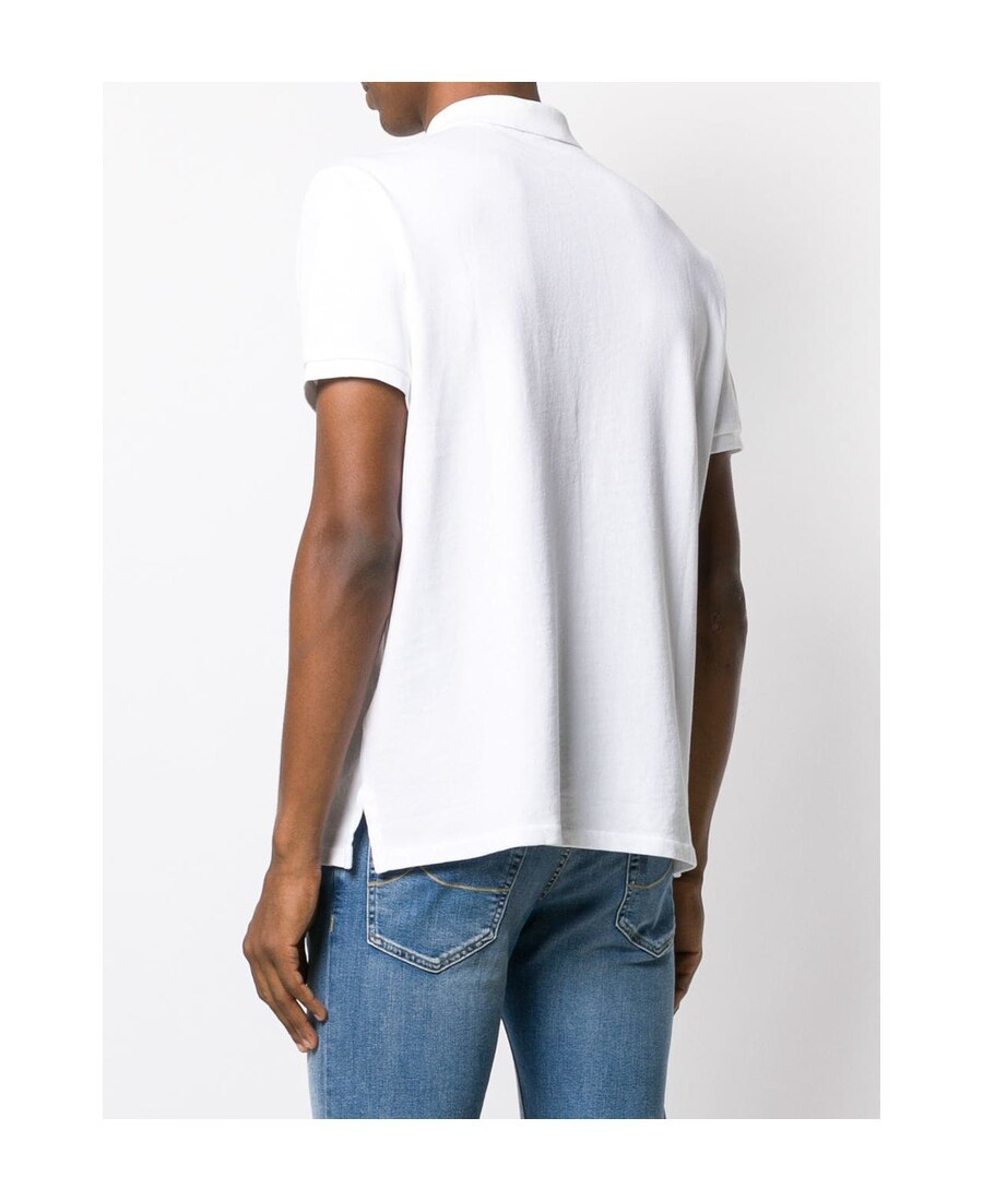 Polo Ralph Lauren Embroidered Logo Short-sleeve Polo Shirt In White