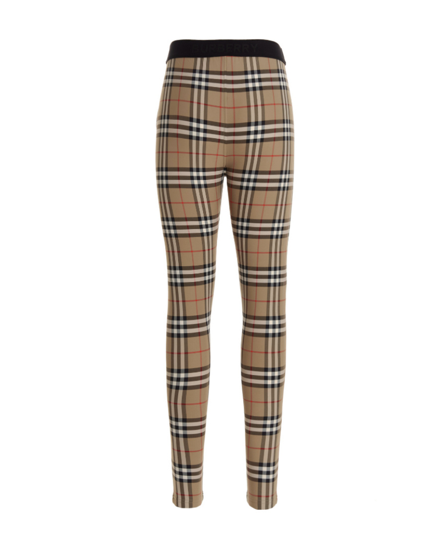 Burberry Archive Check Leggings In Nude