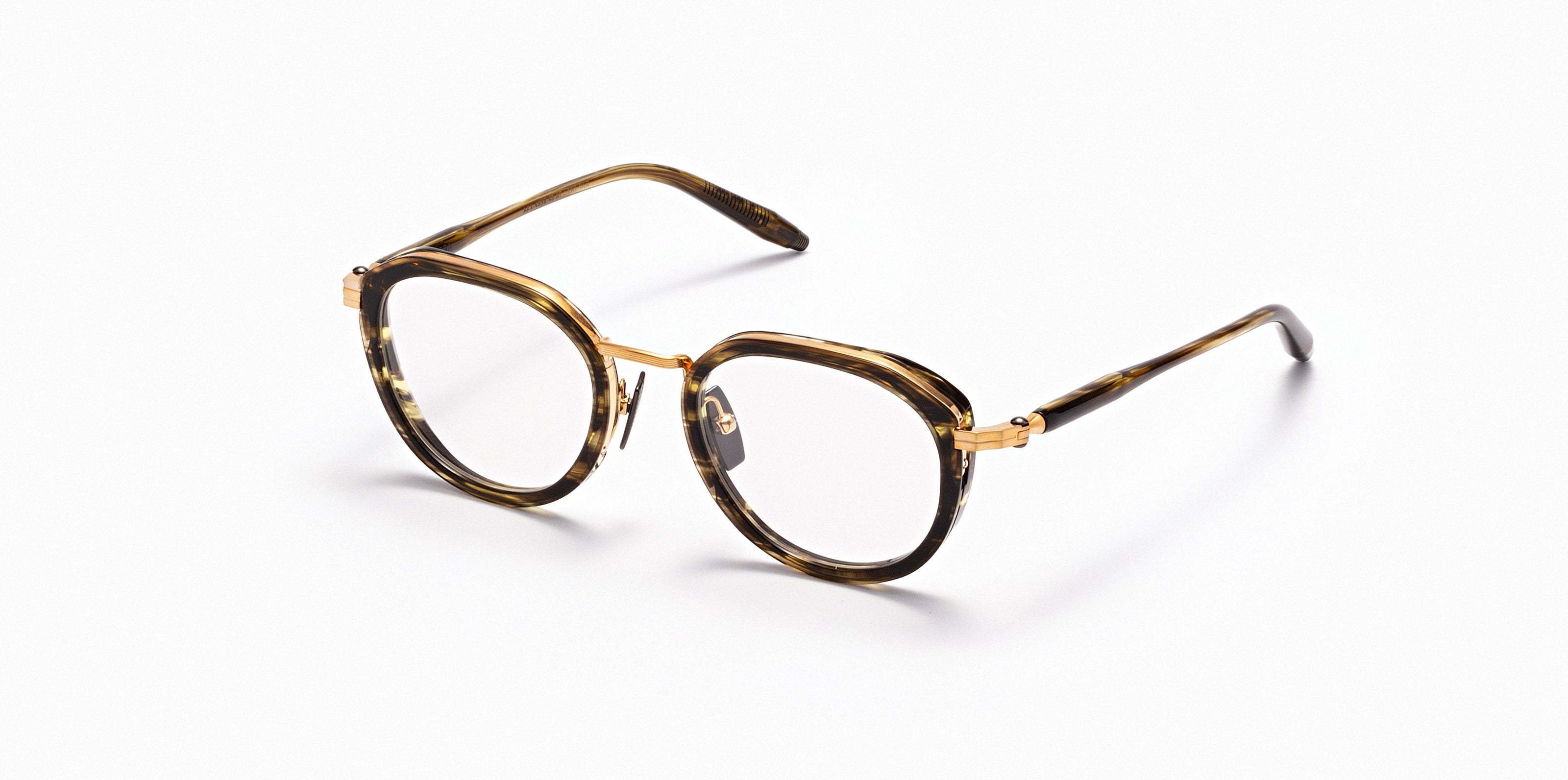 Akoni Camera Flat Mirror In Deep Hawksbill Color/brushed Gold