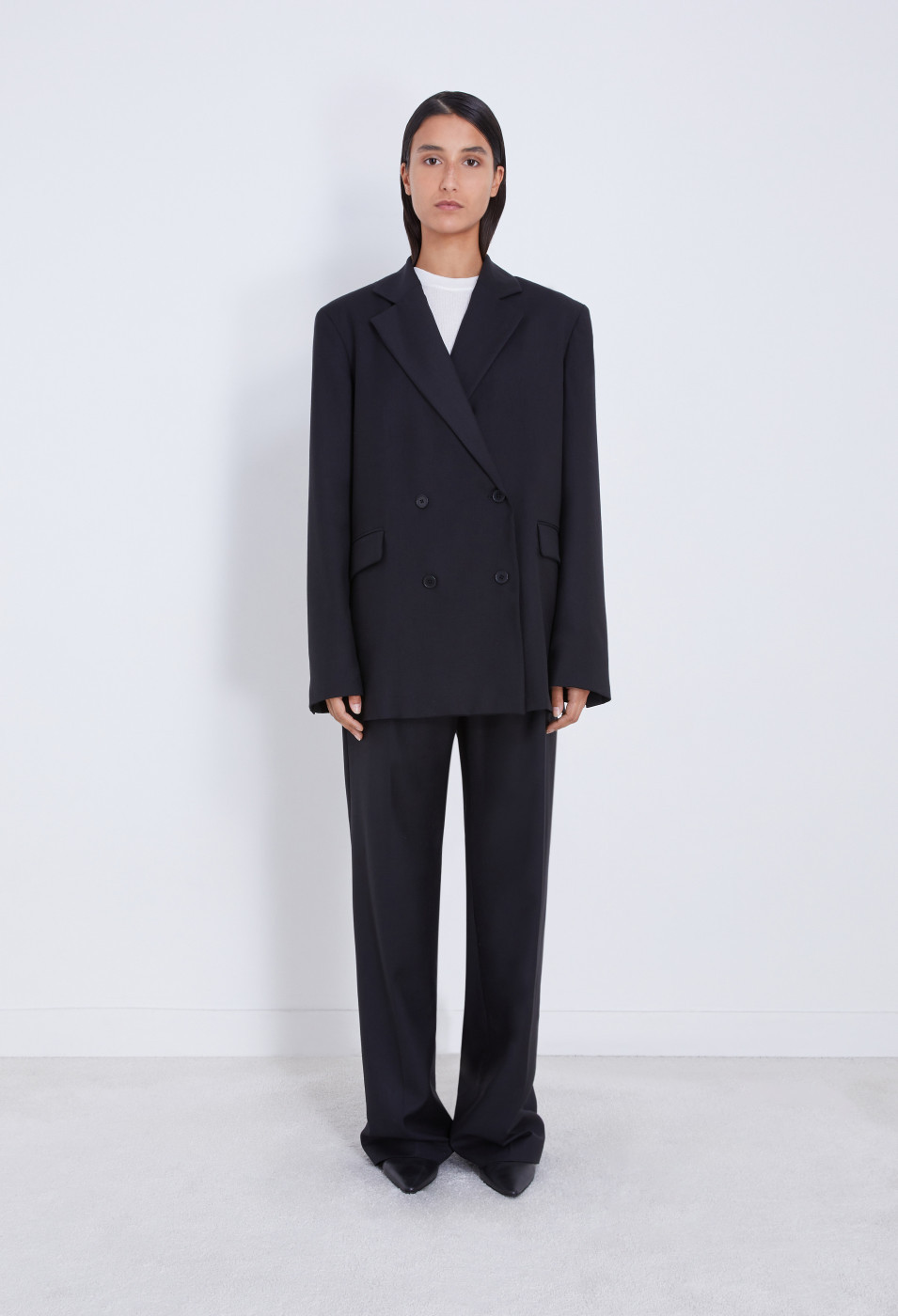 Loulou Studio Long-sleeved Casual Jacket In Black