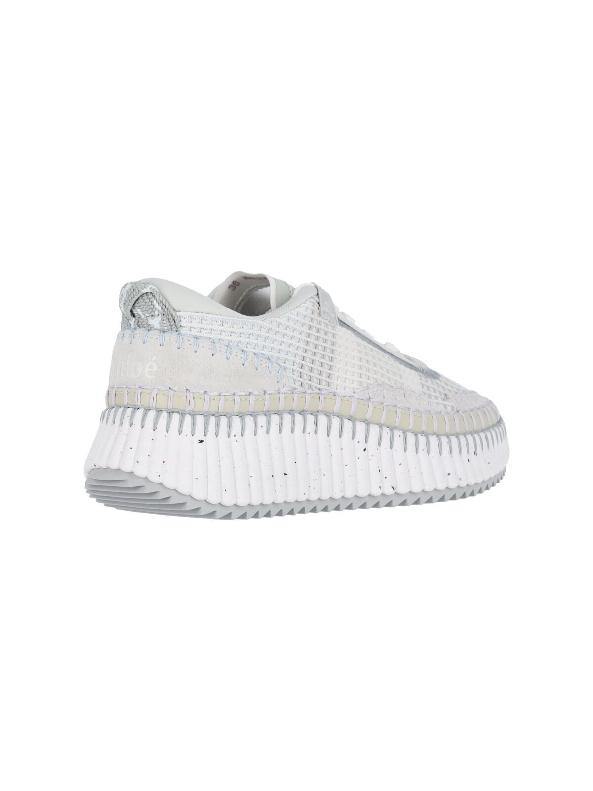 Chloé Low Top Sneakers Textured Sole In Blue