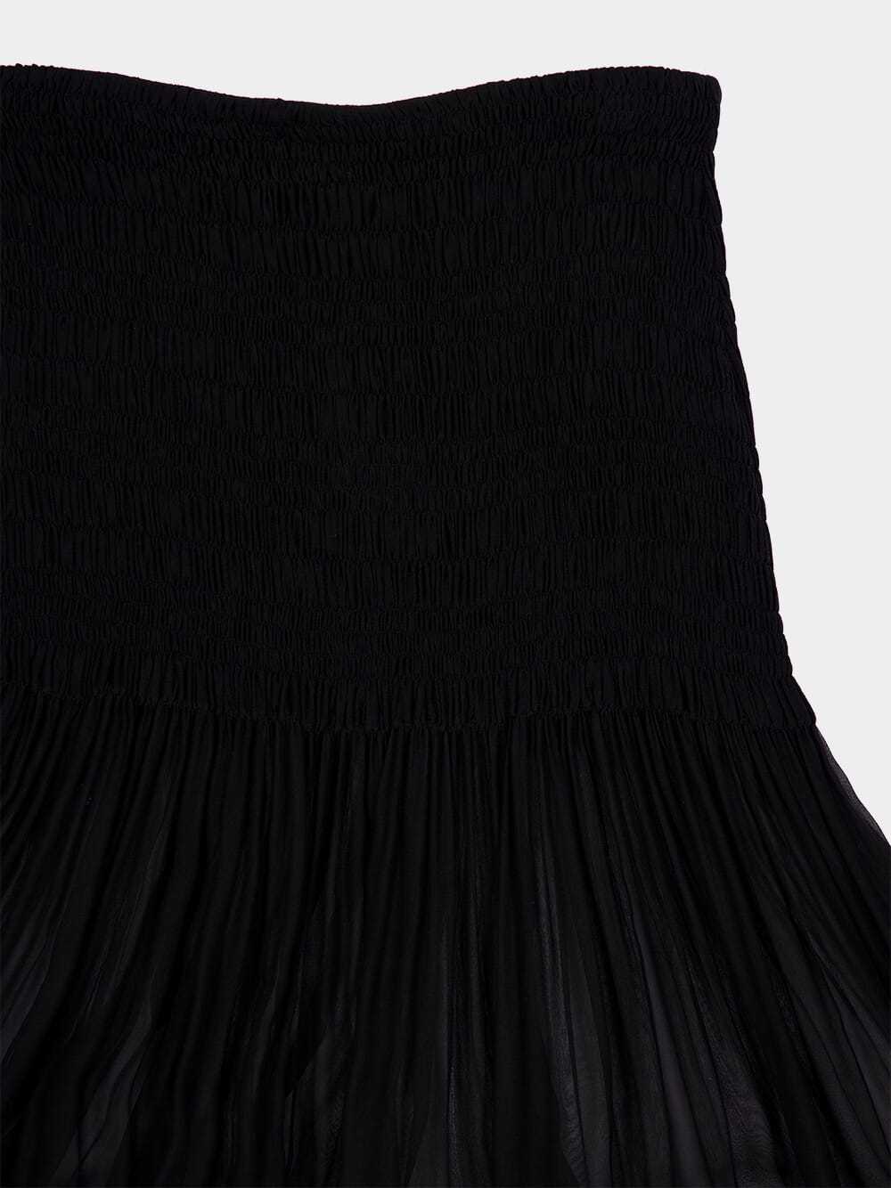 Saint Laurent Ruffled Skirt In Black