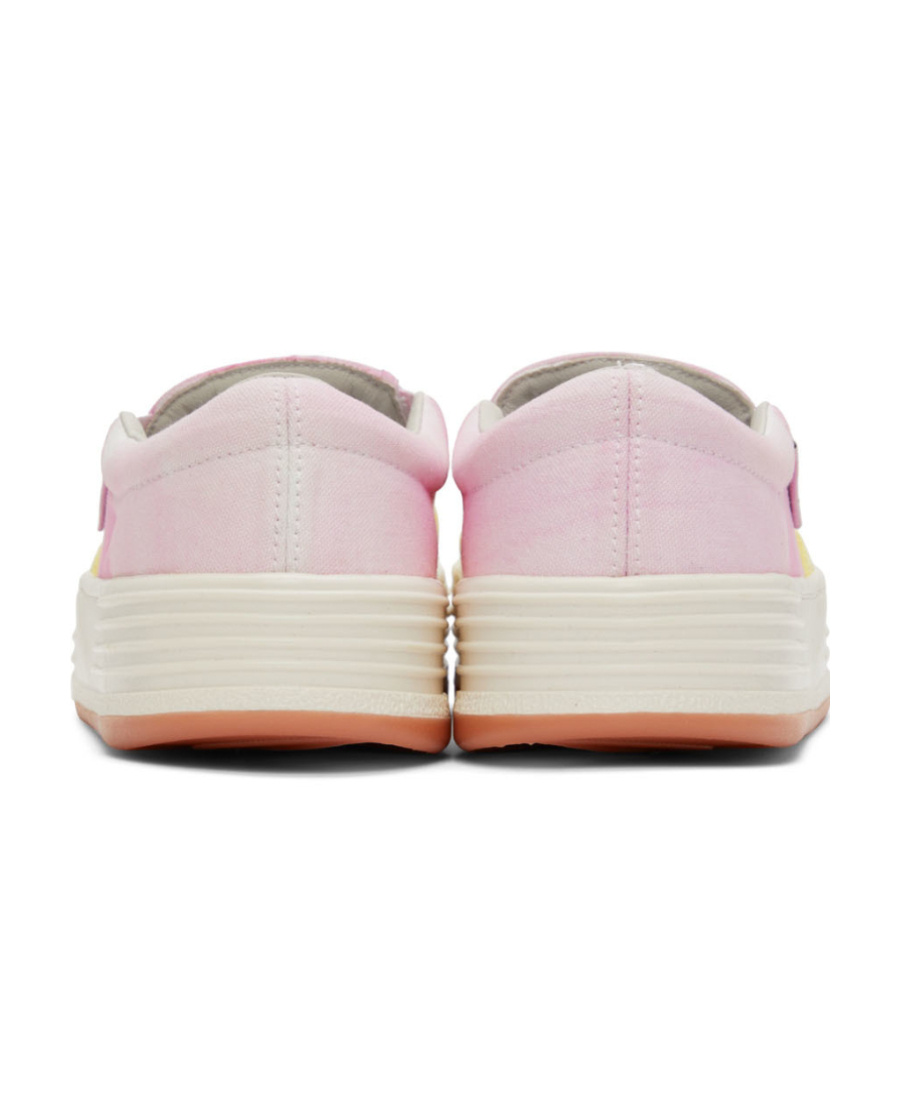 Palm Angels Gradient-pattern Canvas Slip-on Sneakers In Nude