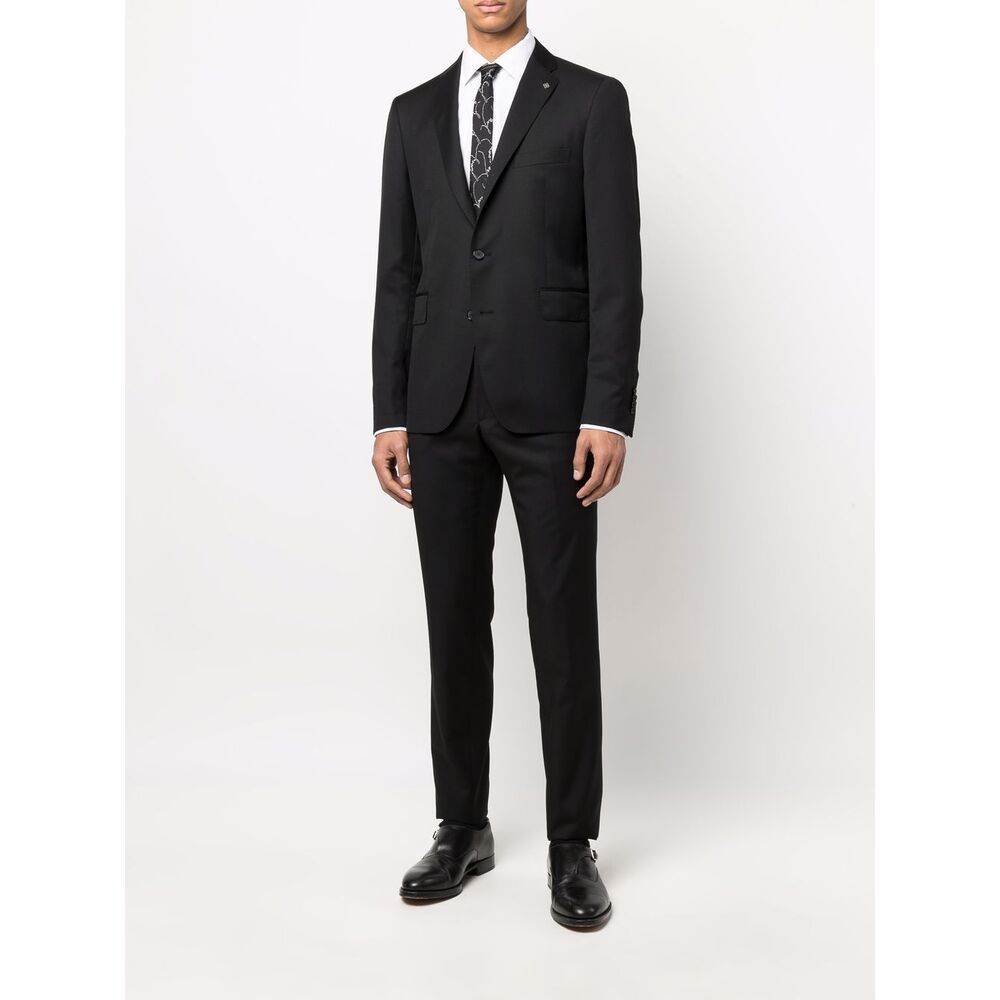 Tagliatore Men's Two Bottoms Suit In Black