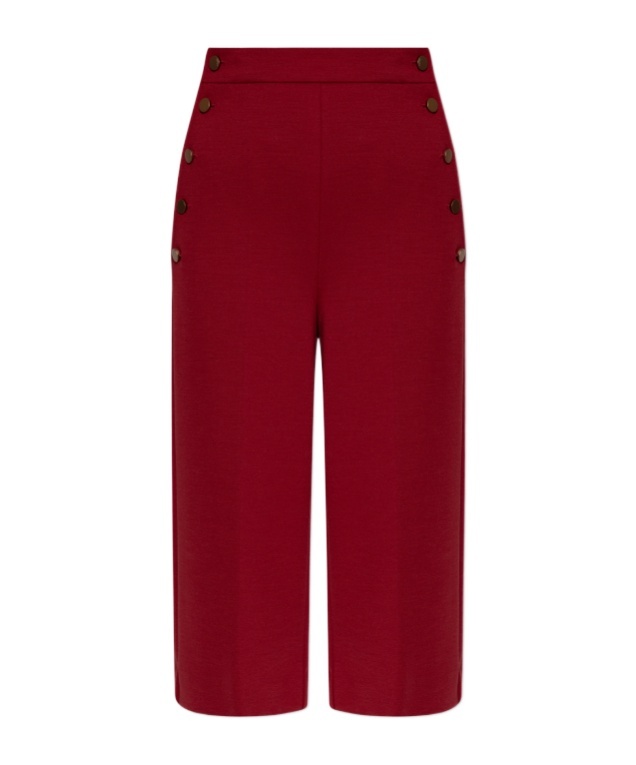 Max Mara Elastic Waist Shorts In Red