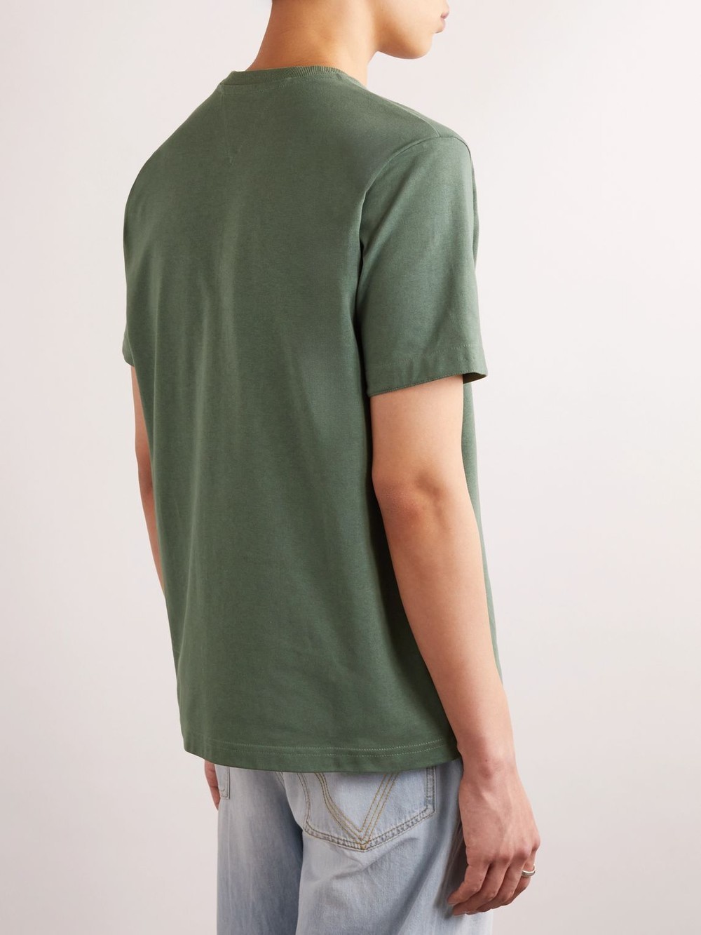 Bottega Veneta Crew-neck Cotton T-shirt In Green