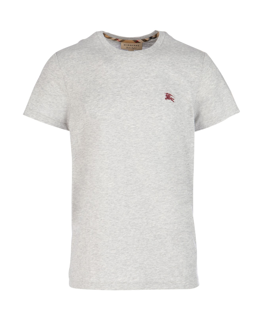 Burberry Knight Embroidered T-shirt In Gray