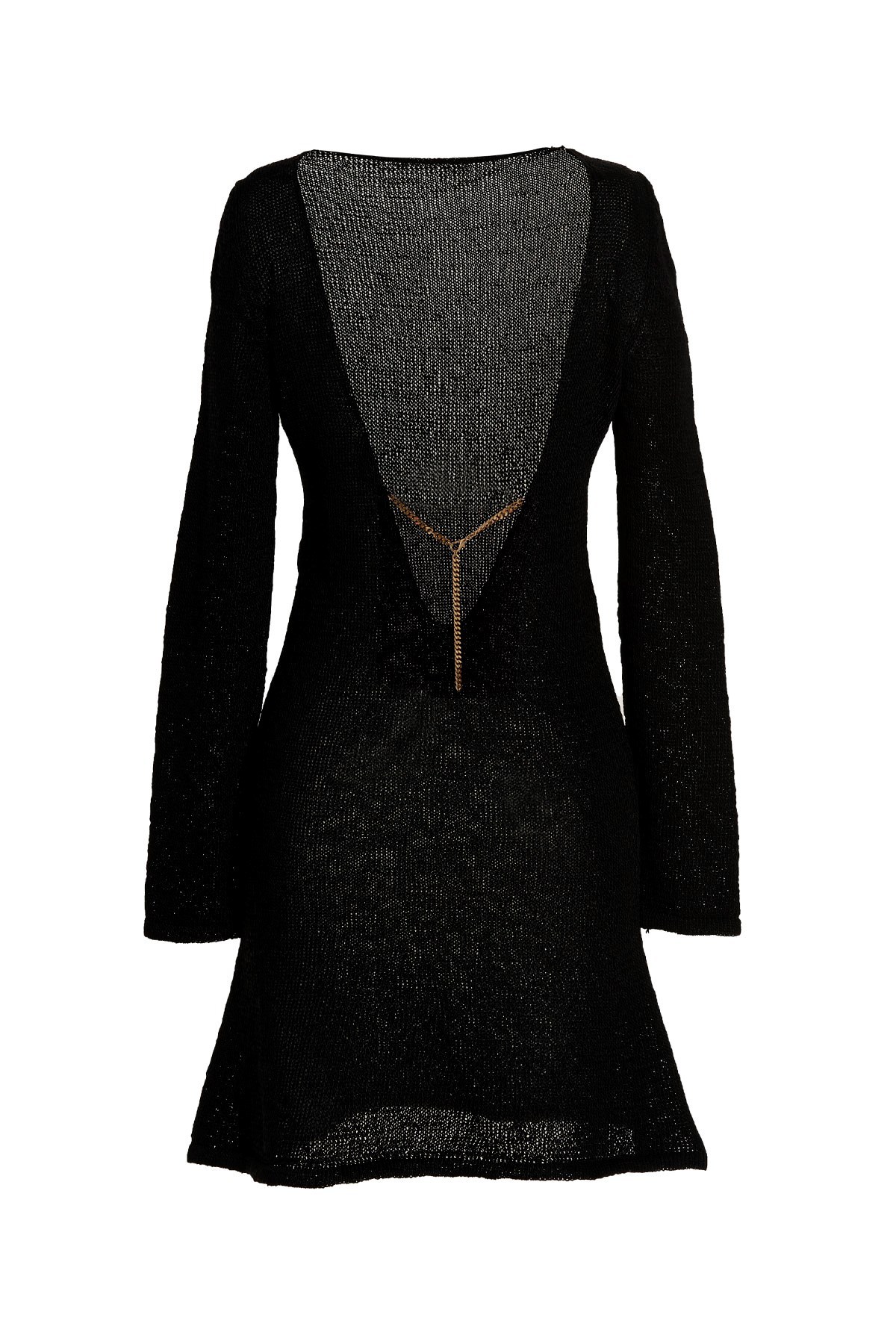 Tom Ford V-back Knitted Mini Dress In Black
