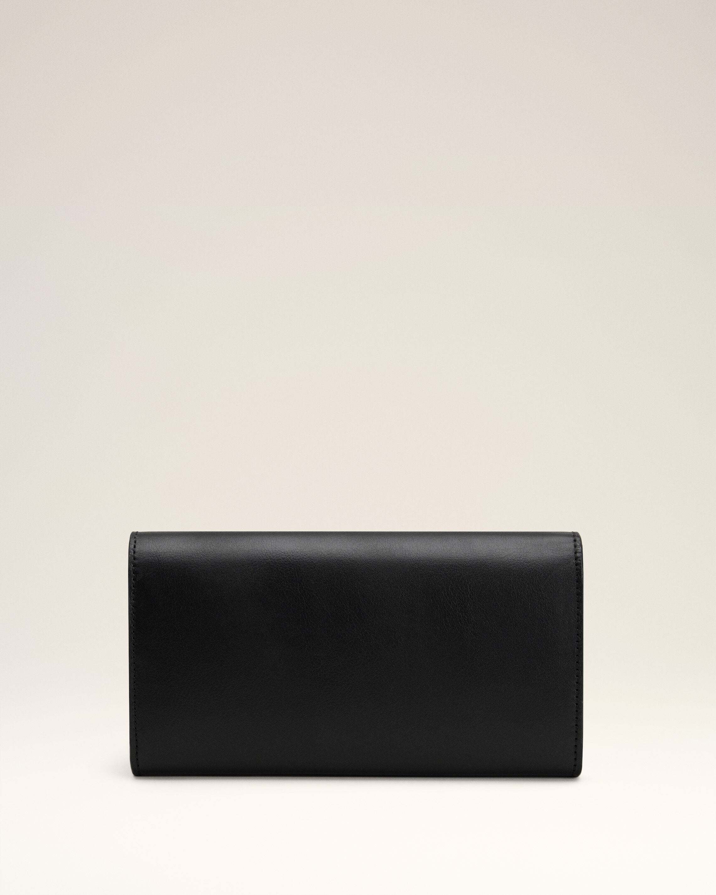 Ami Alexandre Mattiussi Black Smooth Leather Carrousel Continental Wallet In Black