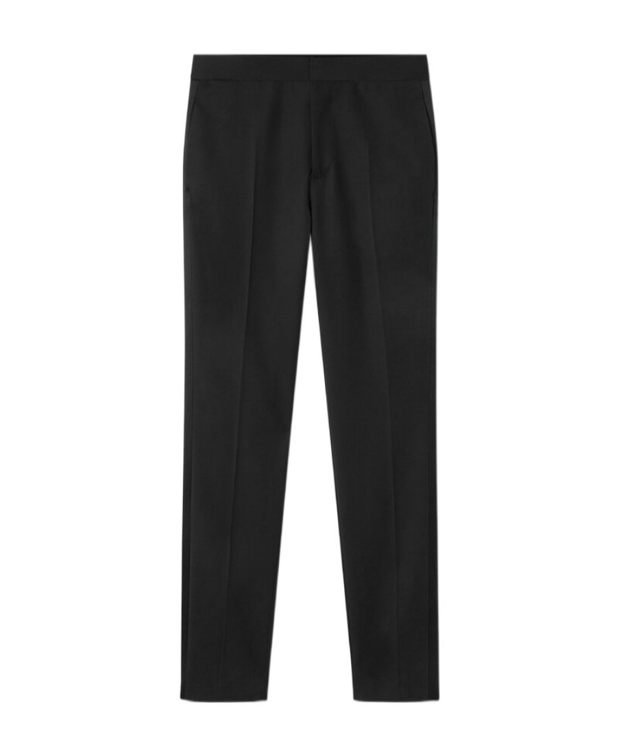 Versace Straight-leg Wool Trousers In Black
