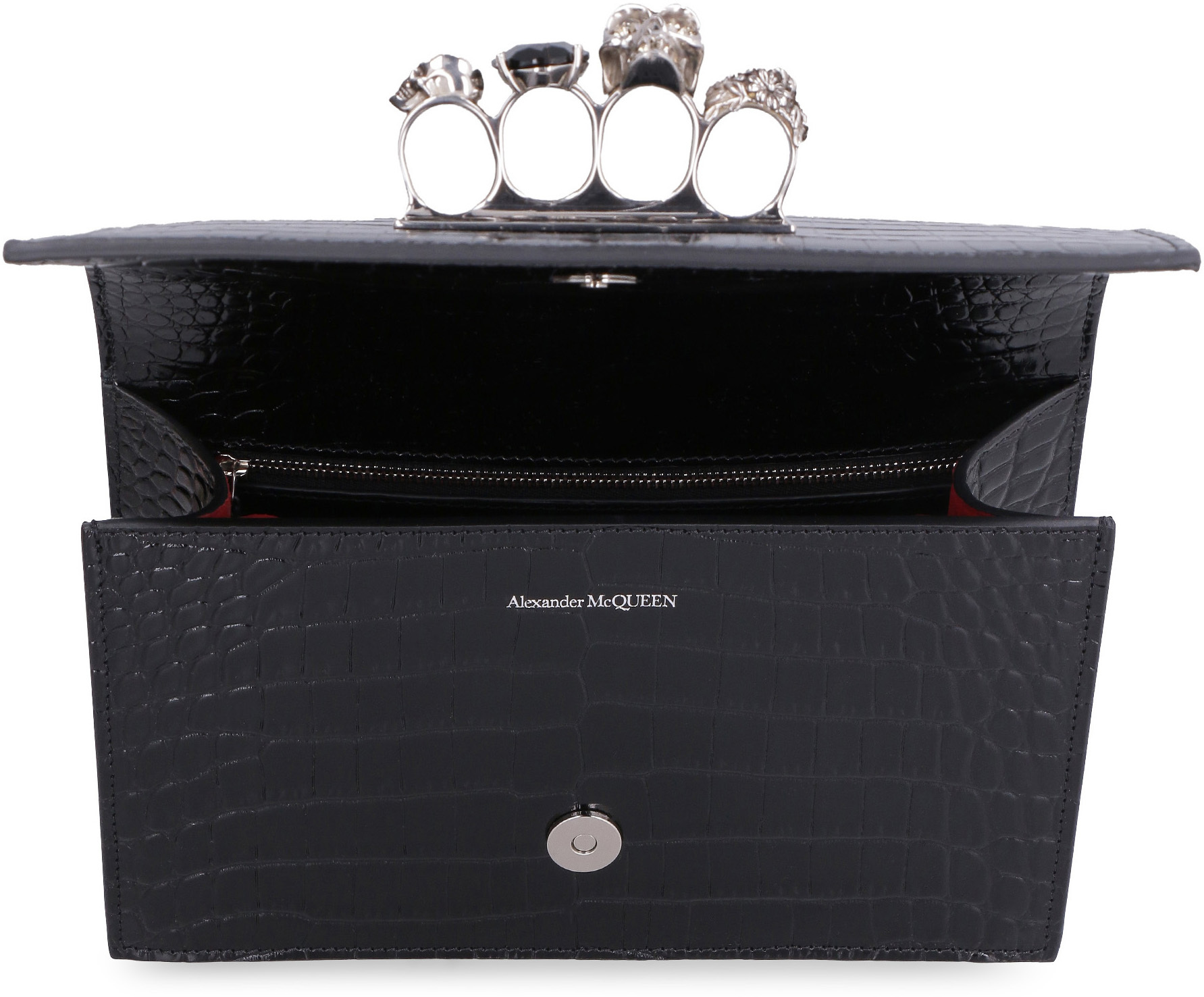 Alexander Mcqueen Alexander Mc Queen "the Biker Mini Jewelled" Crossbody Bag In Black