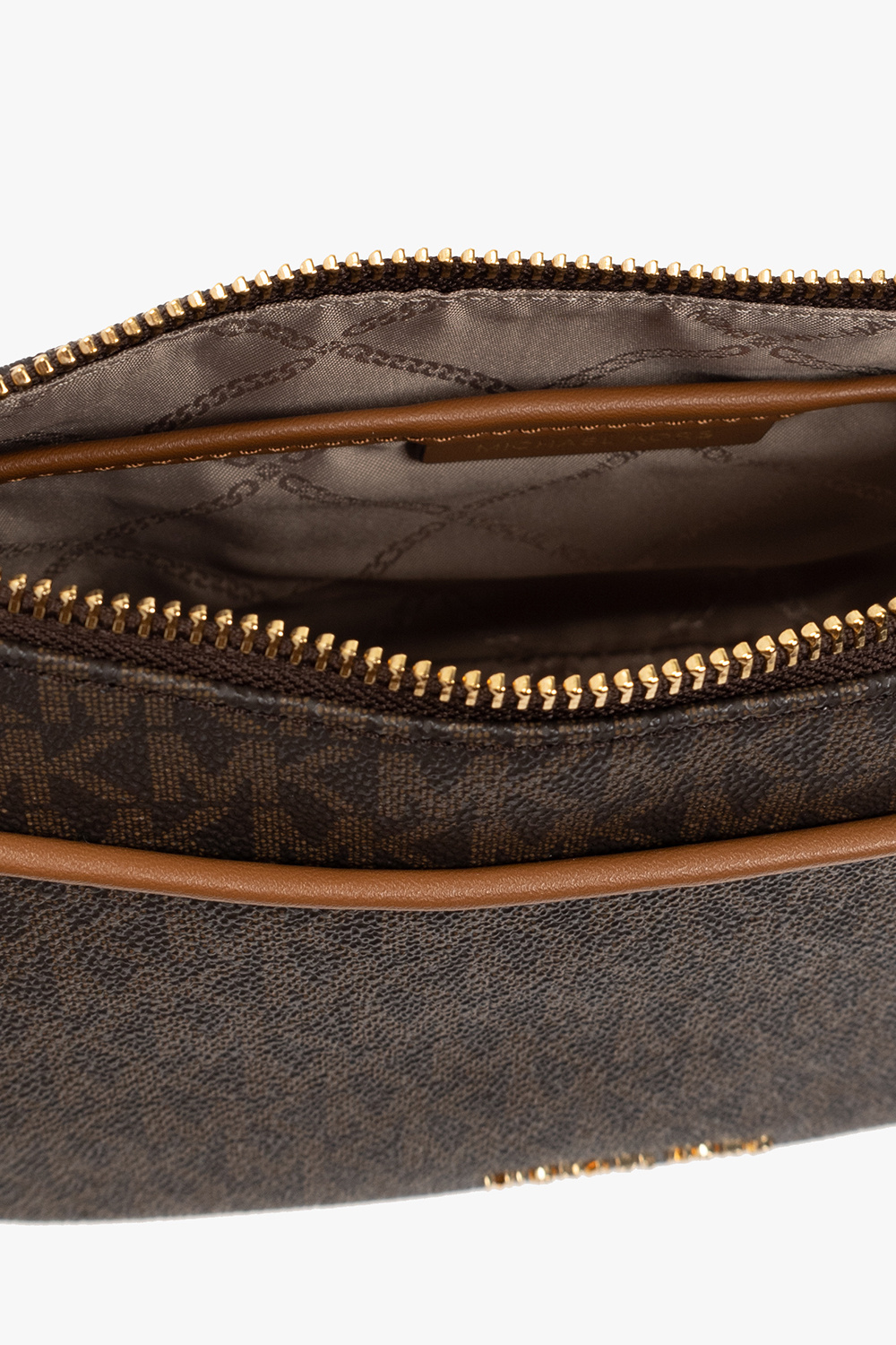Michael Michael Kors Monogram-pattern Crossbody Bag In Brown