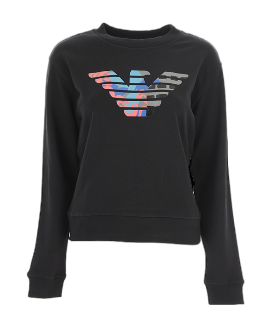 EMPORIO ARMANI ROUND-NECKED LOGO SWEATER