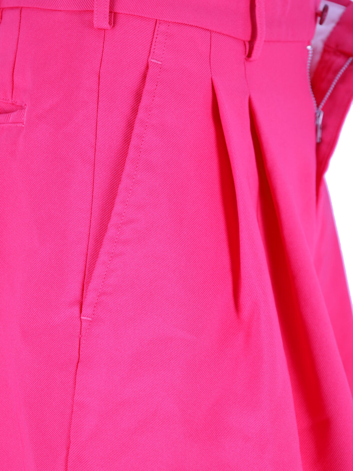 Comme Des Garçons High-waisted Pink Bermuda Shorts With Pleats And Pockets