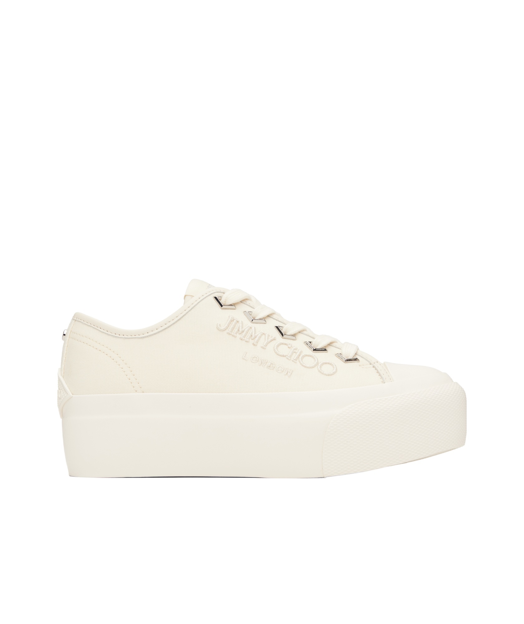 Shop Jimmy Choo Palma Maxi Low-top Sneakers In White