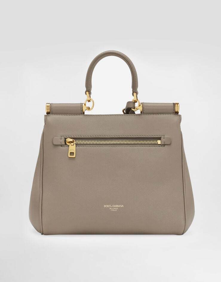 Dolce & Gabbana Medium Sicily Leather Handbag With Padlock Detail