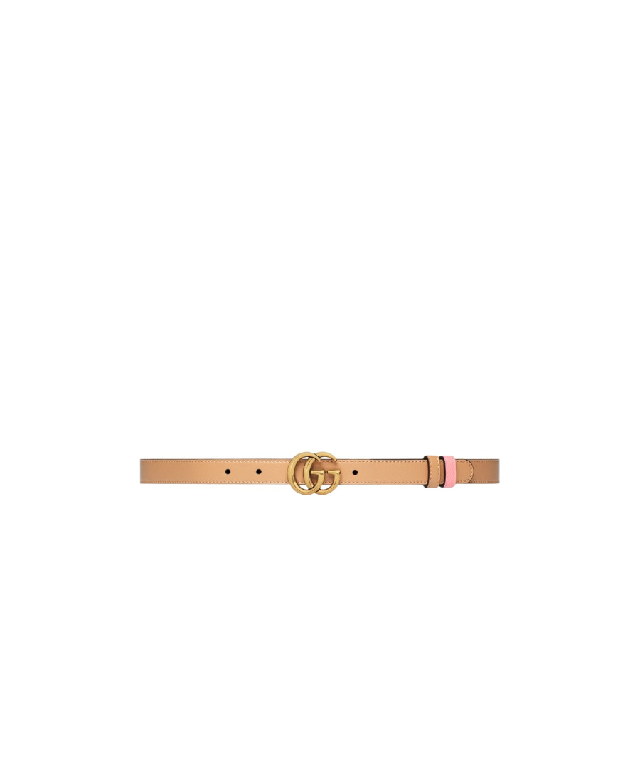 Gucci Gg Marmont Reversible Belt In Nude
