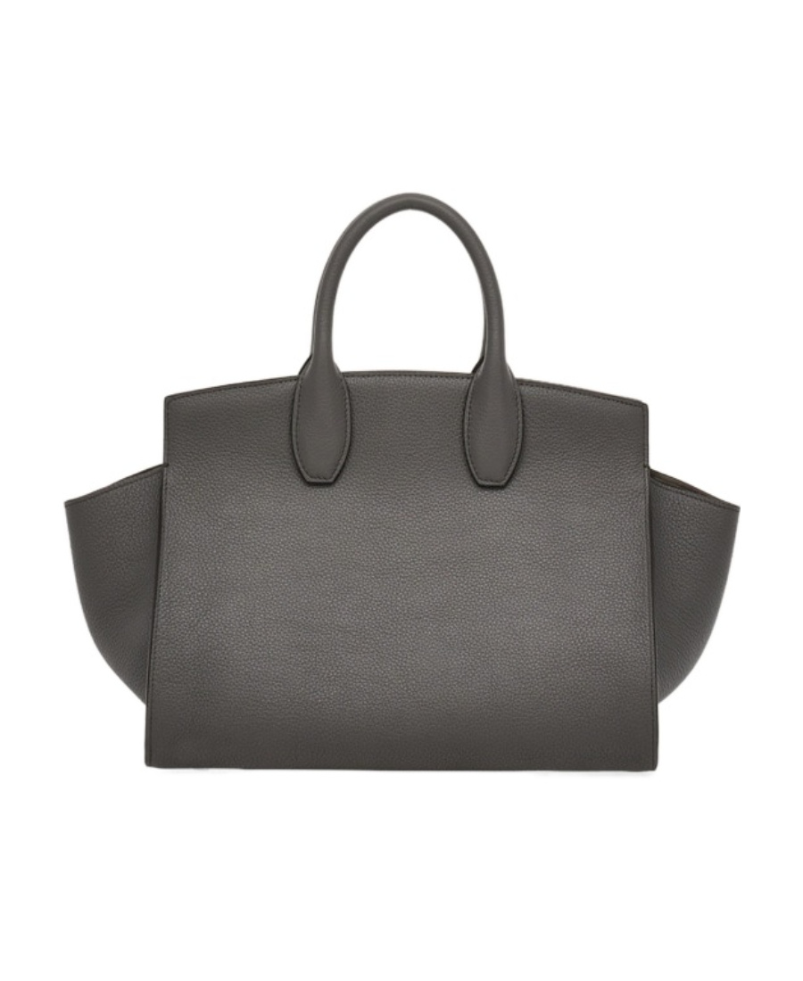 Ferragamo The Studio Small Leather Top-handle Bag In Black